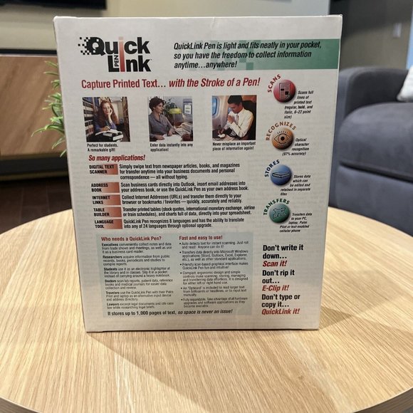 1999 WizCom QuickLink Pen Handheld Scanner Super Pen Brand New Sealed - Picture 5 of 11